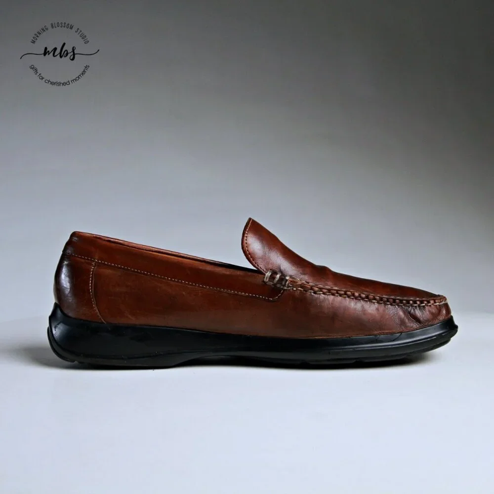 Cole Haan Air Dempsey Leather Loafers Brown Men 9.5‎